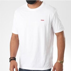 HUGO Dero 203 Tee Shirt 50430756 White - Rare Shirt with Reversed Logo